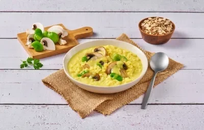 Arroz Cremoso con Champiñones y Habas Arroz Cremoso con Champiñones y Habas