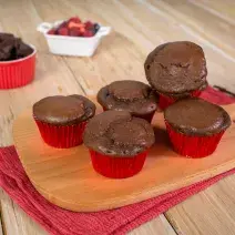 Muffins de chocolate amargo