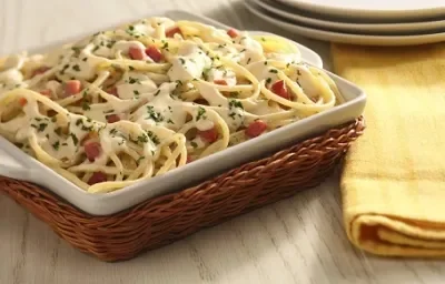 espagueti con salsa de tocino espagueti con salsa de tocino