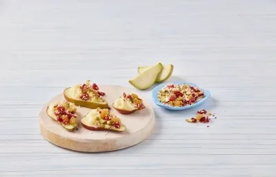 Postre de pera con semillas Postre de pera con semillas