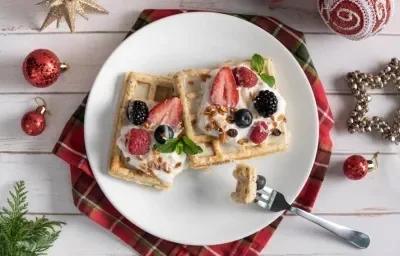 Waffles de Chía con Avena Waffles de Chía con Avena