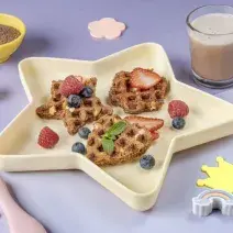 Waffles de Frutas con Chocolate