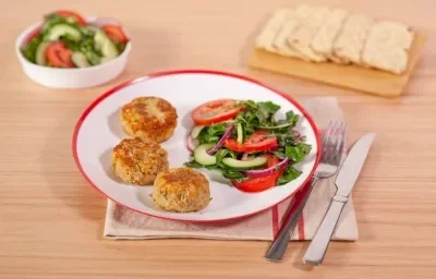 Tortitas de avena, papa y atún Tortitas de avena, papa y atún