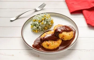 TORTITAS de PAPA con CALABAZA preparadas con CONSOMATE® TORTITAS de PAPA con CALABAZA preparadas con CONSOMATE®