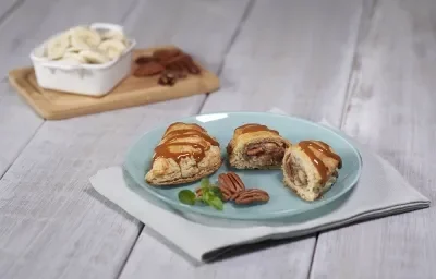Empanadas de plátano con dulce de leche Empanadas de plátano con dulce de leche