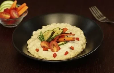 Arroz cremoso con vegetales