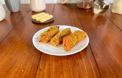 Rollitos de Jamón Crujientes Rellenos de Queso