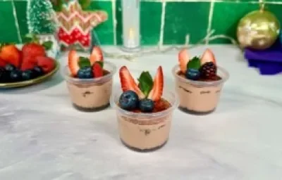 Choco-Cheesecake Deslactosado en Vaso