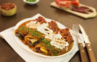 Enchiladas tricolor Enchiladas tricolor