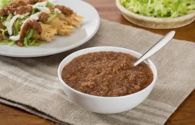 Salsa Taquera con tacos de pollo