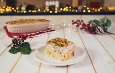 MOLDE de PAPAS con JAMÓN preparado con Media Crema NESTLÉ® MOLDE de PAPAS con JAMÓN preparado con Media Crema NESTLÉ®