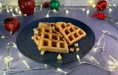 Waffles de Manzana Canela
