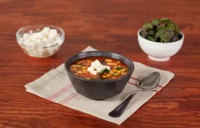 SOPA de CALABAZA con ACELGAS preparada con CONSOMATE® SOPA de CALABAZA con ACELGAS preparada con CONSOMATE®