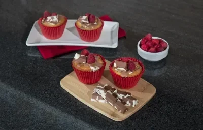 Cupcakes de frambuesa con chocolate Cupcakes de frambuesa con chocolate