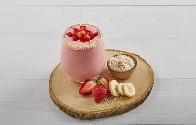 Licuado de amaranto con fresa Licuado de amaranto con fresa