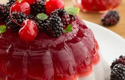 Gelatina extrema de cereza y zarzamora