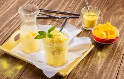 Frappé de mango y vainilla Frappé de mango y vainilla