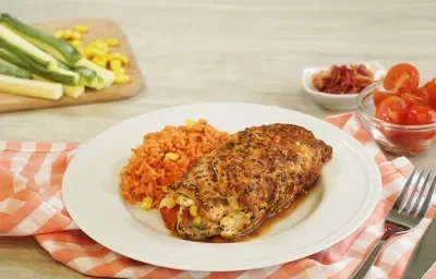Rollo de calabacitas a la mexicana Rollo de calabacitas a la mexicana