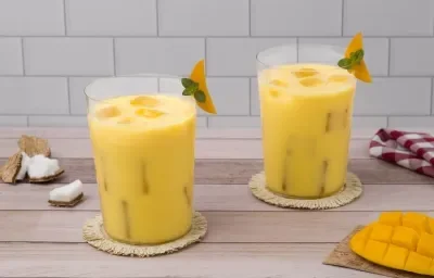 Agua Cremosa de Mango con Coco Agua Cremosa de Mango con Coco