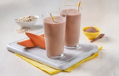 Licuado de Chocolate, Mamey y Almendras Licuado de Chocolate, Mamey y Almendras