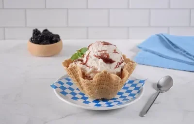 Helado de Queso con Zarzamora