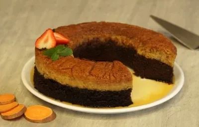 PASTEL IMPOSIBLE de CAMOTE ESPECIADO preparado con Leche Condensada LA LECHERA® PASTEL IMPOSIBLE de CAMOTE ESPECIADO preparado con Leche Condensada LA LECHERA®