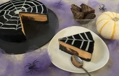 Pumpkin cheesecake con brownie