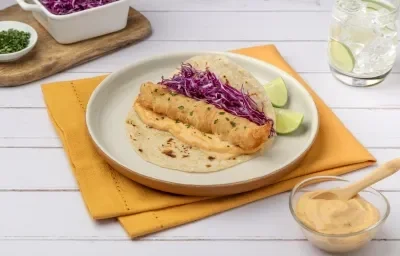 Tacos de Pescado con Aderezo Picante Tacos de Pescado con Aderezo Picante