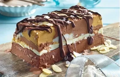 pastel helado de café y chocolate