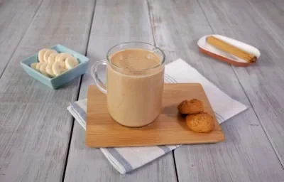 ATOLE de DULCE de LECHE con PLÁTANO preparado con Dulce de Leche LA LECHERA®