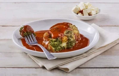 Tortitas de huauzontles con salsa pasilla deslactosada