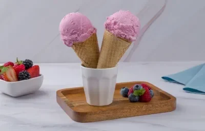 Helado de Yogurt con Frutos Rojos