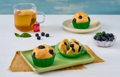 Muffins de mora azul