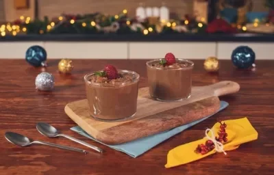 ARROZ con LECHE y CHOCOLATE preparado con Chocolate para Mesa ABUELITA® Reducido en Azúcar ARROZ con LECHE y CHOCOLATE preparado con Chocolate para Mesa ABUELITA® Reducido en Azúcar