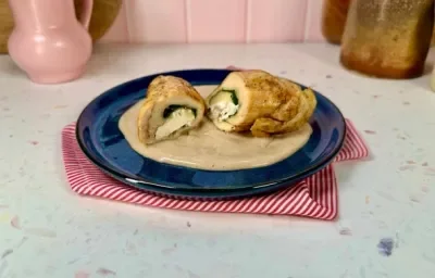 Pechugas Rellenas con Crema de Champiñón