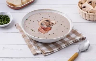 Crema de Champiñones Asados Crema de Champiñones Asados