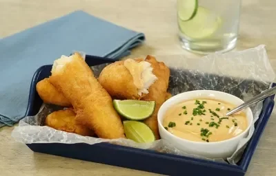 Tiras de pescado rebozado Tiras de pescado rebozado