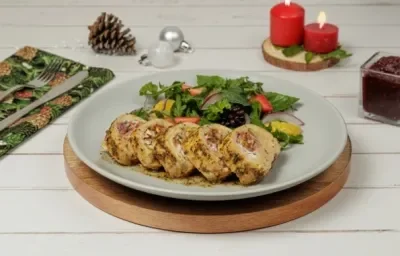 Pechuga de Pollo Rellena de Queso y Moras