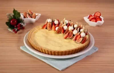 Tarta de queso de cabra con higos