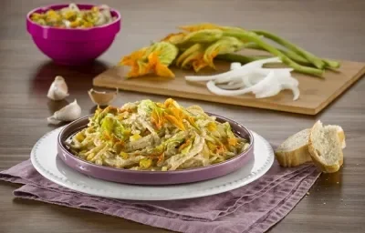 pasta con flor de calabaza pasta con flor de calabaza