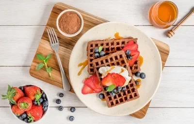 Waffles de Chocolate y Avena Waffles de Chocolate y Avena