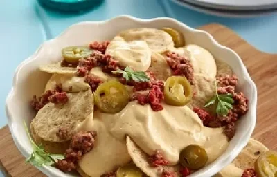 Nachos con carne Nachos con carne