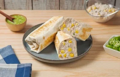 Burritos de atún con elote Burritos de atún con elote