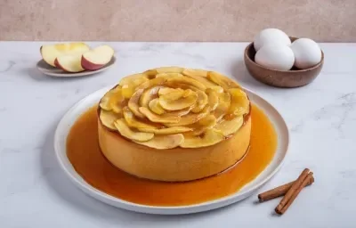 Flan con Manzana Flan con Manzana