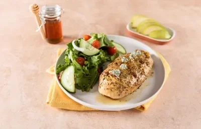 Pollo Relleno con Pera y Miel