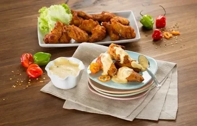 Alitas con dip de habanero Alitas con dip de habanero