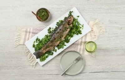 Trucha al cilantro Trucha al cilantro