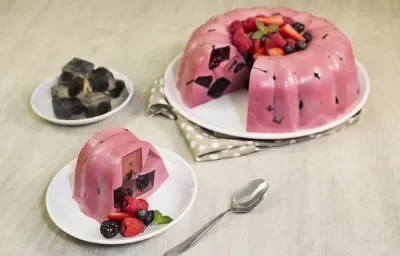 Gelatina mosaico de zarzamora