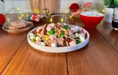Espagueti Dulce Navideño
