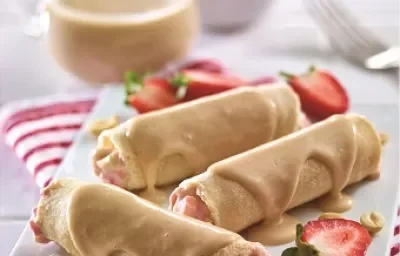 rollitos de cacahuate y fresa deslactosados rollitos de cacahuate y fresa deslactosados